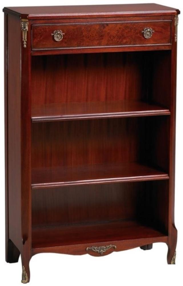 Casa Padrino Barockstil Bücherschrank mit Schublade Rotbraun 66,5 x 29,5 x H. 107,3 cm - Luxus Barock Möbel Bild 1