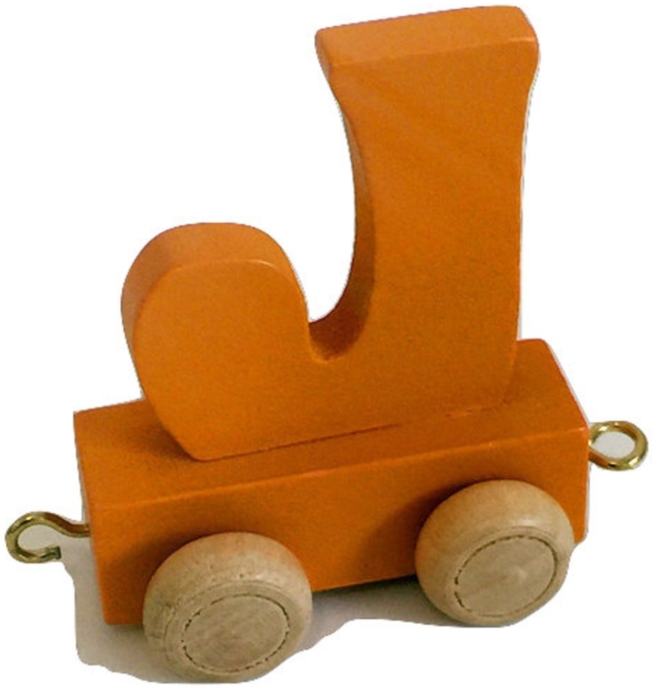 FunWorldToys® Buchstabenzug Bunt Holzeisenbahn Namenszug aus Holz (Buchstabe J) Bild 1