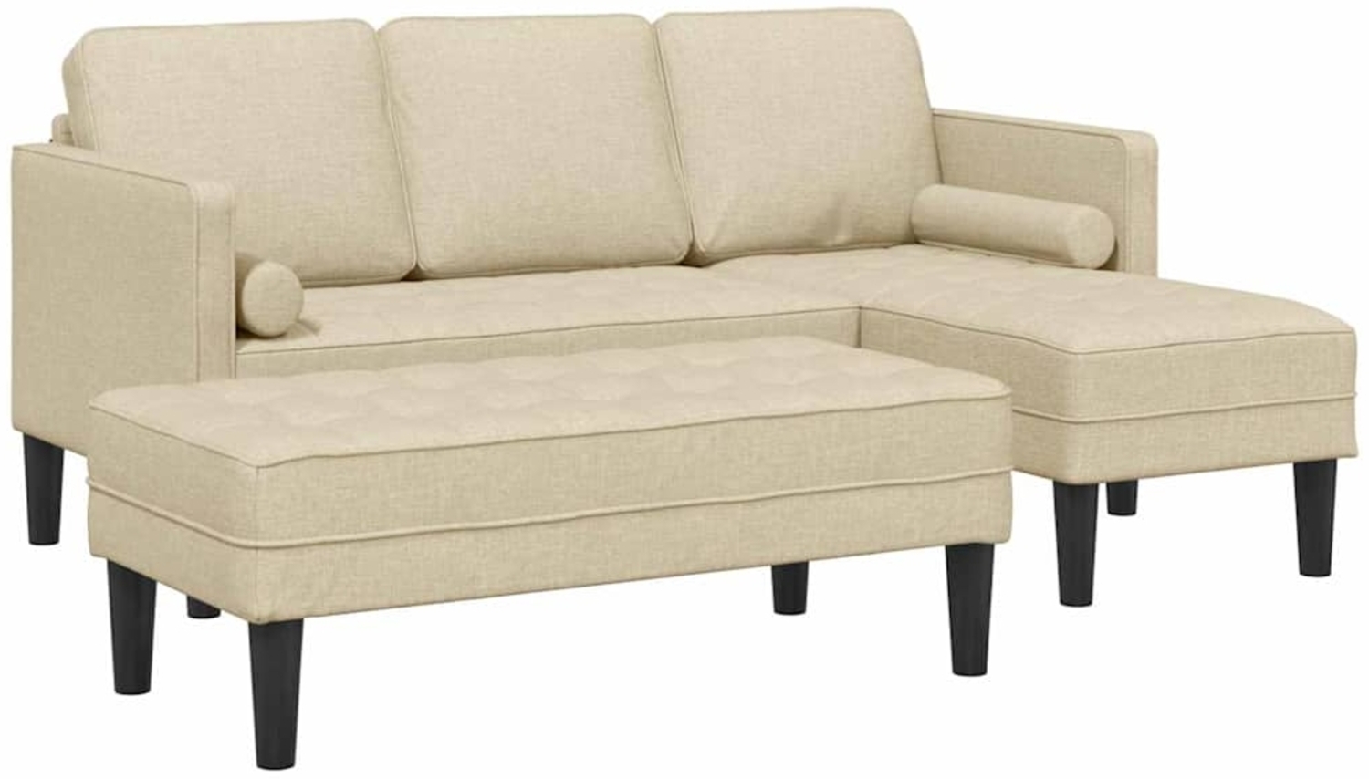 vidaXL Sofa Set 2 pcs Creme 173 x 131 x 67 cm Stoff 3329258 Bild 1