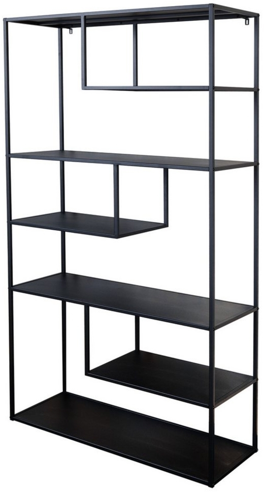 riess-ambiente Bücherregal DURA STEEL 180cm schwarz, Einzelartikel 1-tlg, Wohnzimmer · Metall · 6 Fächer · Bücher · Modern Design · Schlafzimmer Bild 1