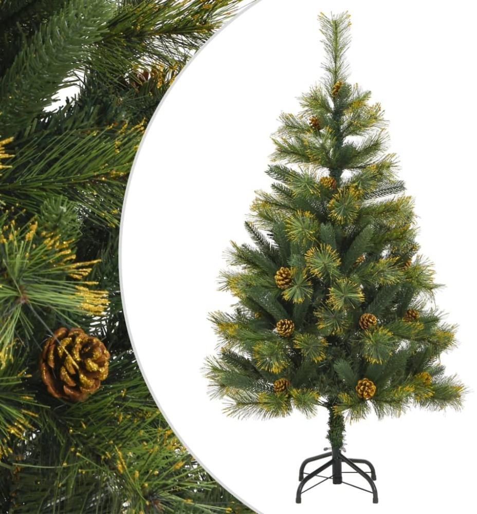 vidaXL Künstlicher Weihnachtsbaum Klappbar mit Zapfen 120 cm 357700 Bild 1