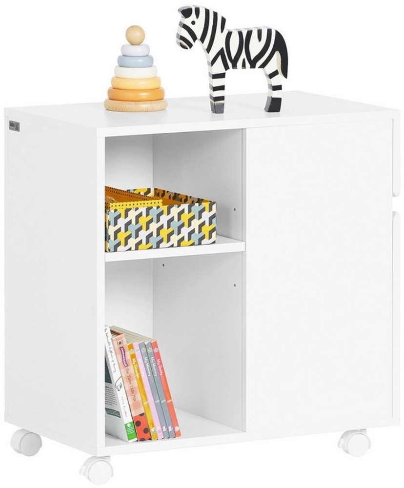 SoBuy Rollcontainer ASK05, Aktenschrank Druckertisch Druckerständer mit 4 Rollen Schrank für Büro Bild 1