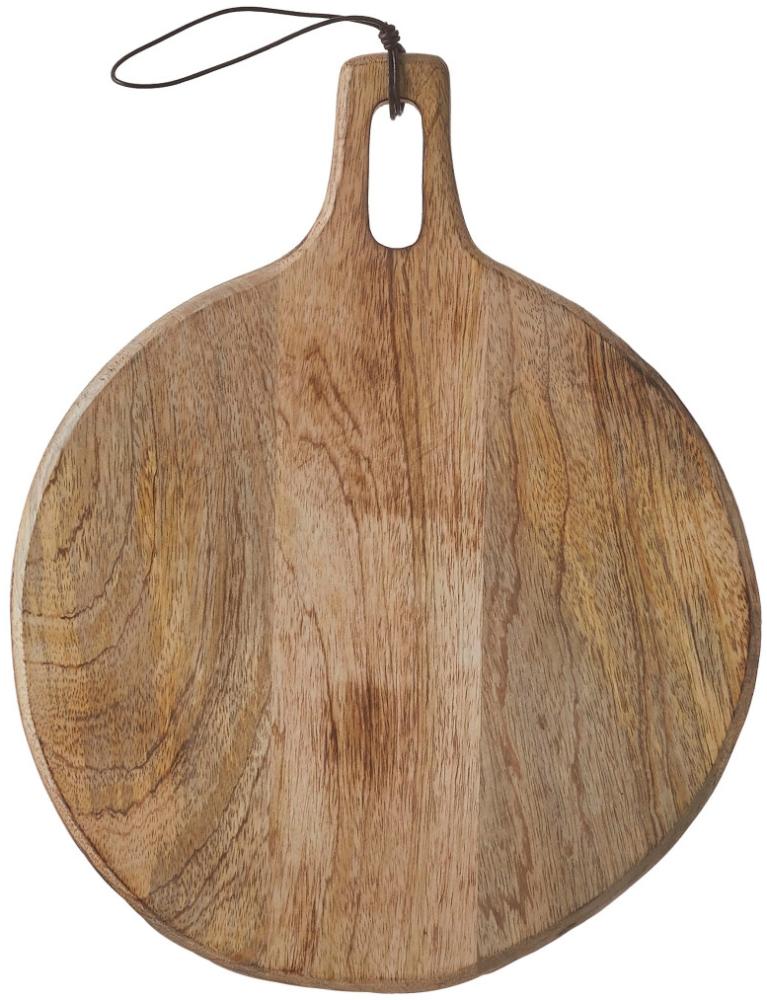 Mica Tranchierbrett Duko Mangoholz rund H 1 x B 35 x T 28 cm braun Bild 1