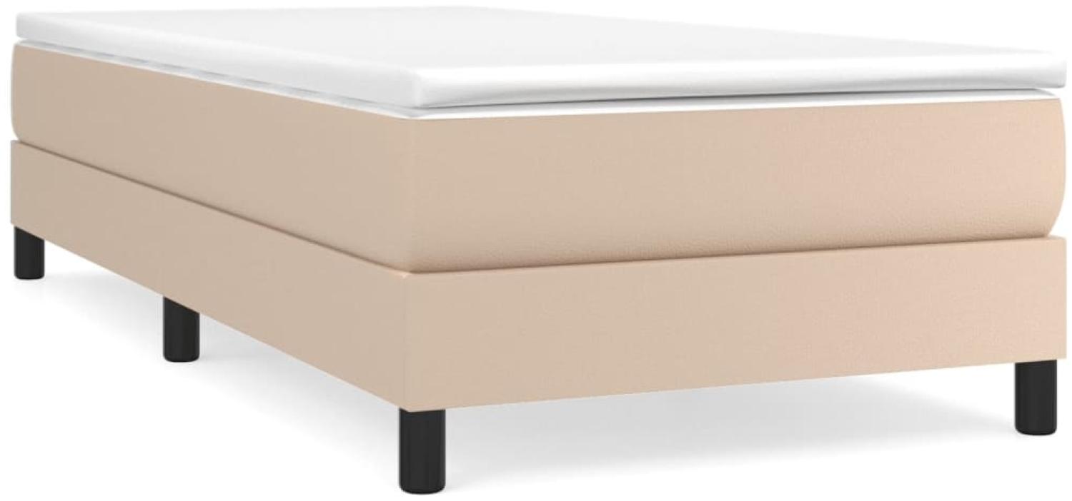 vidaXL Bettgestell Cappuccino-Braun 90x190 cm Kunstleder 3120675 Bild 1