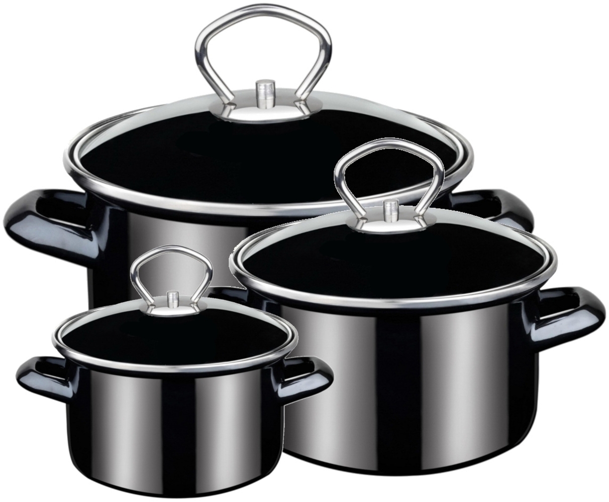 MICHELINO Emaille Bratentopf mit Deckel Serie: ZOE - Produktset Bild 1