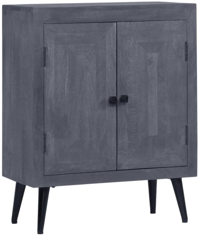 vidaXL Sideboard Massiv Mangoholz 60 x 30 x 76 cm Grau Bild 1