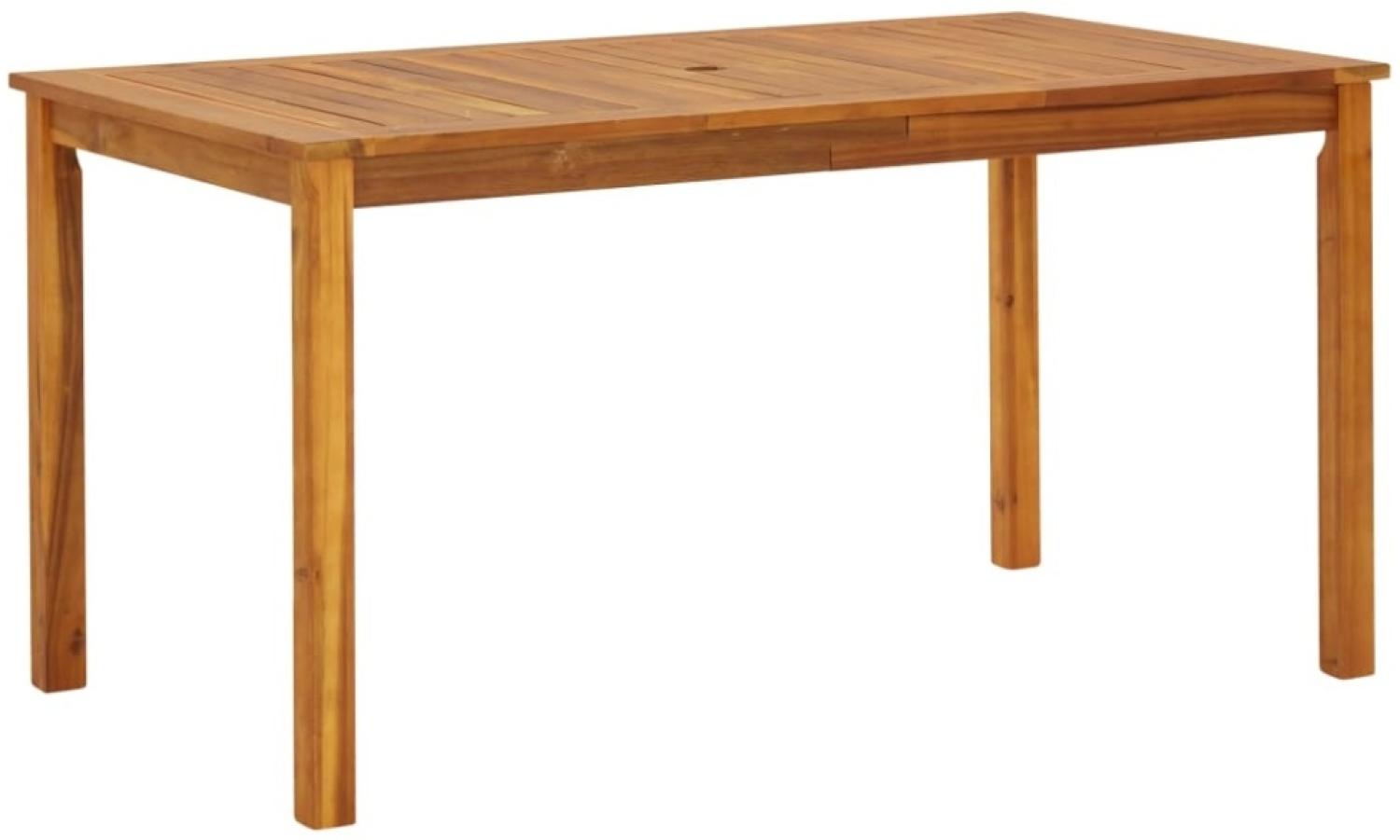 vidaXL Gartentisch 140x80x74 cm Massivholz Akazie 42618 Bild 1