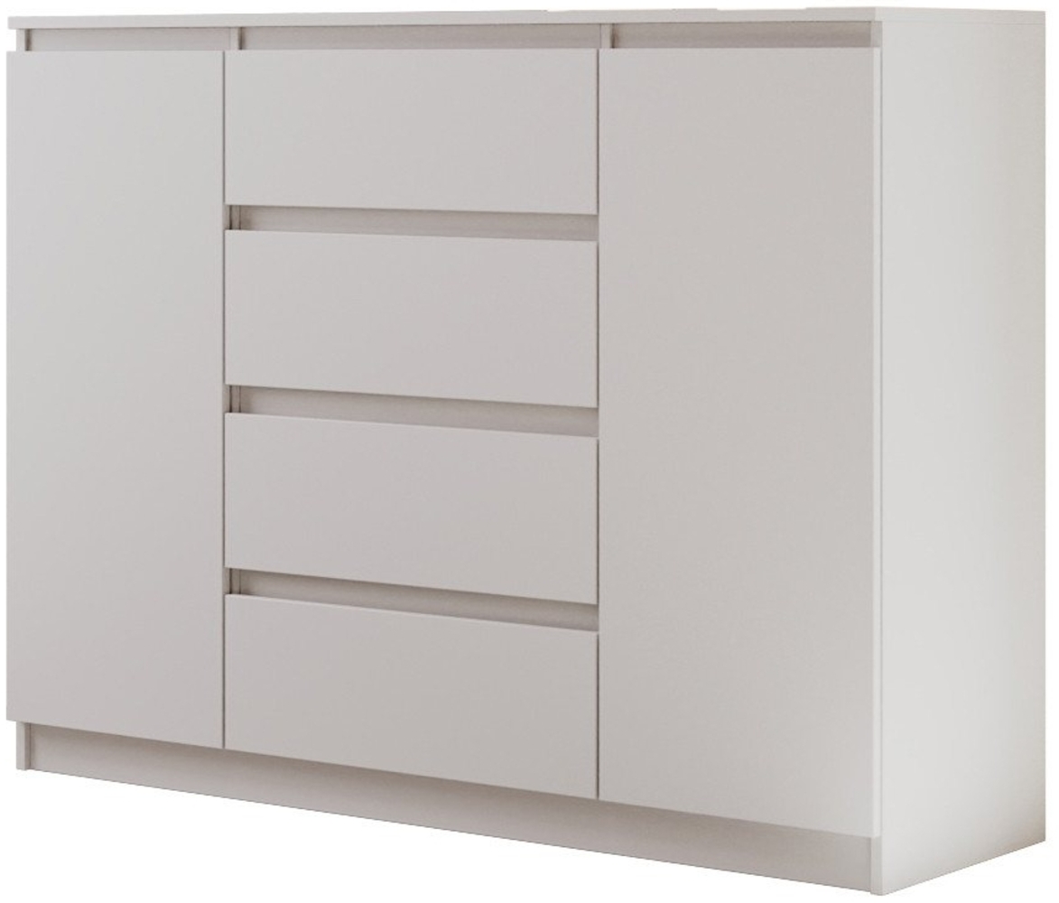 Beautysofa Kommode mit vier Schubladen LEMON, Breite: 120cm oder 140cm, viele Farbvarianten, mit 4 Schubladen Bild 1