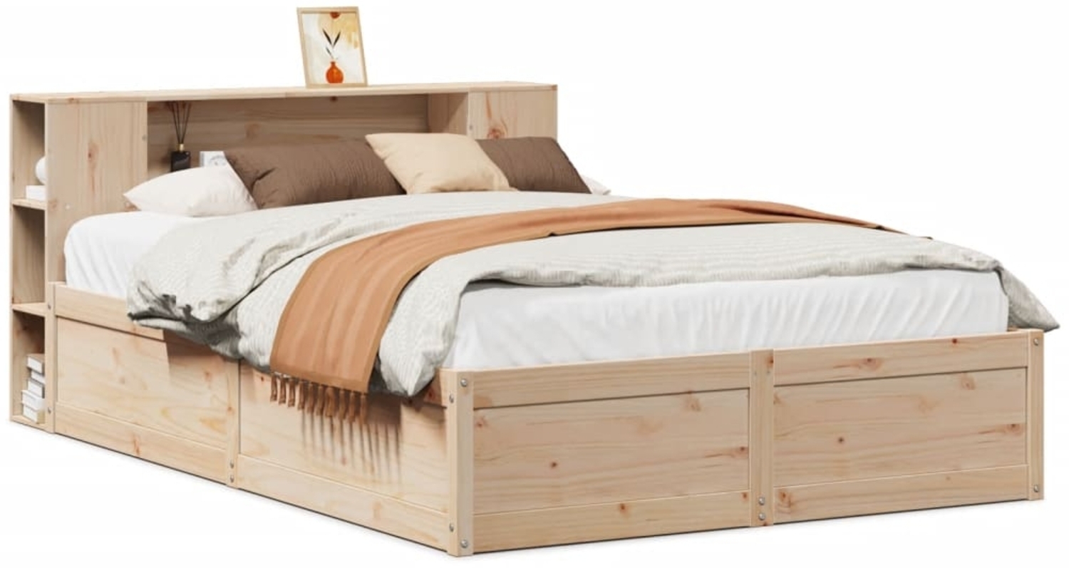 vidaXL Massivholzbett ohne Matratze 140x200 cm Kiefernholz 3323416 Bild 1