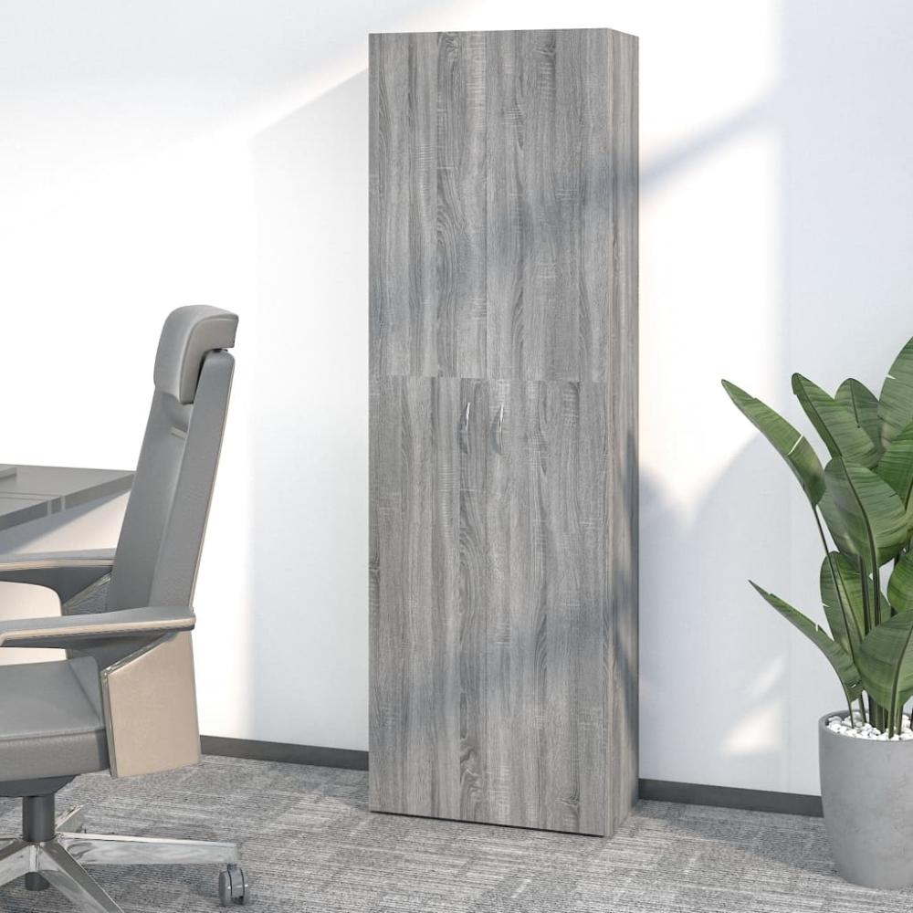 vidaXL Büroschrank Grau Sonoma 60x32x190 cm Holzwerkstoff 815280 Bild 1