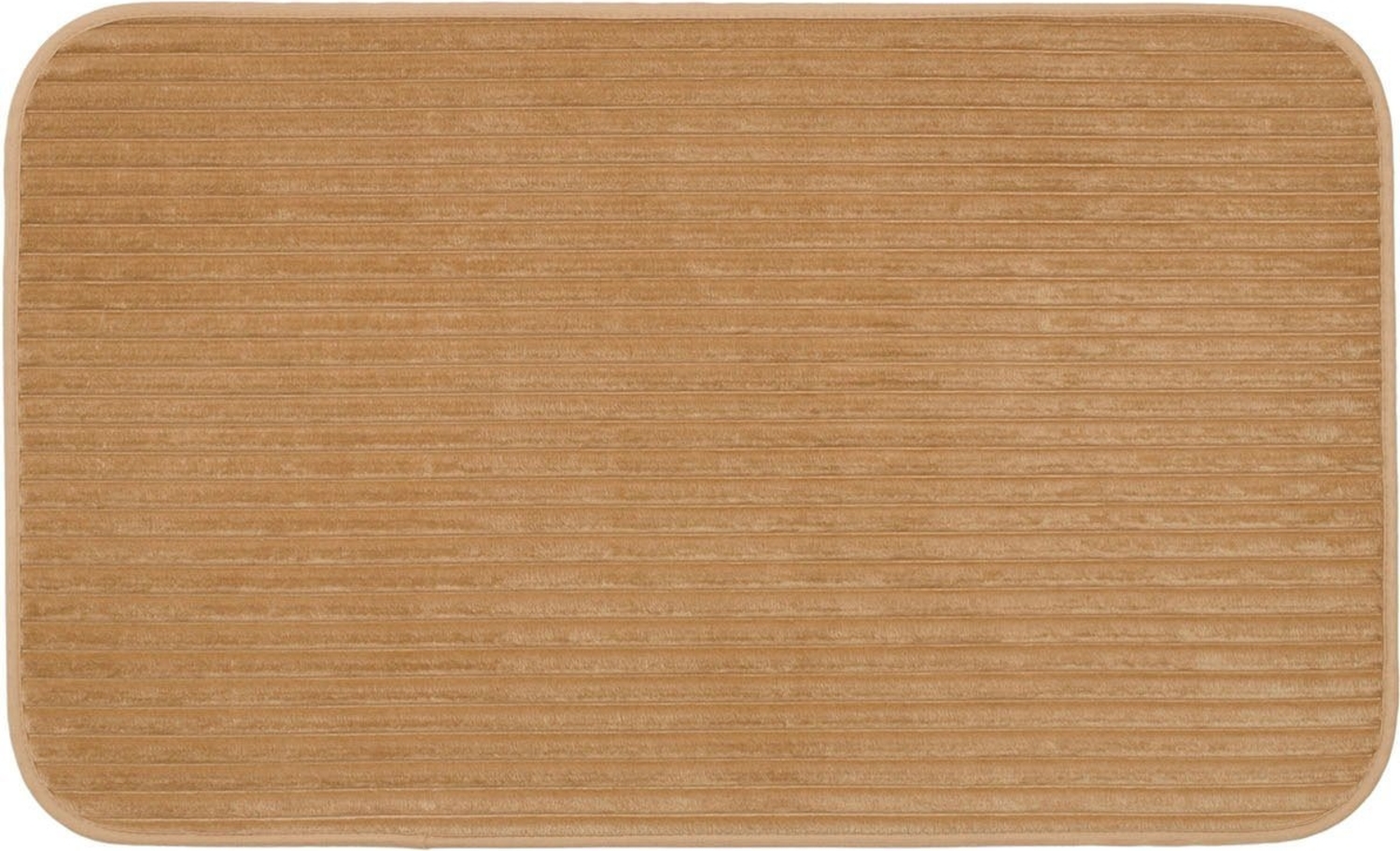 Gözze Badematte Berlin, Höhe 7 mm, rutschhemmend beschichtet, fußbodenheizungsgeeignet, Polyester, rechteckig, Badteppich, Uni Farben, Cord Optik, waschbar Bild 1