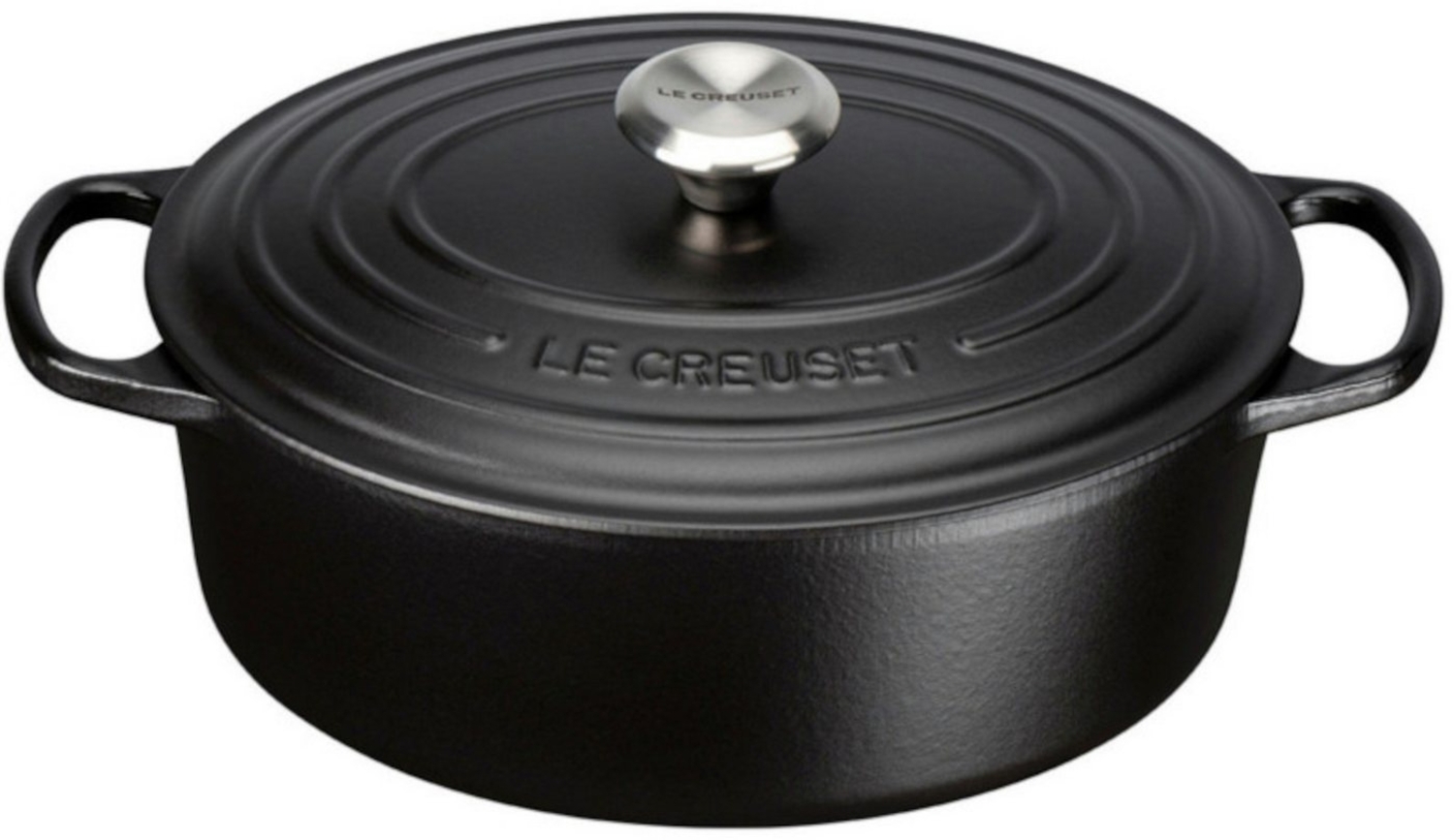 Le Creuset Bräter 'Signature' , Gusseisen , Oval, für alle Herdarten und Induktion geeignet, Schwarz, 31,0 cm Bild 1