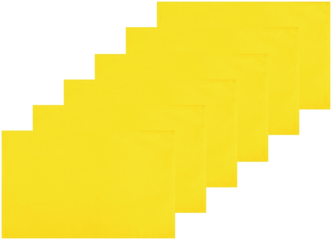 6er Set Tischsets Platzset Tischuntersetzer Platzdeckchen Tischdeko Tischmatte Essensunterlage Maße 30x45 cm, Farbe: gelb - sonnengelb Bild 1