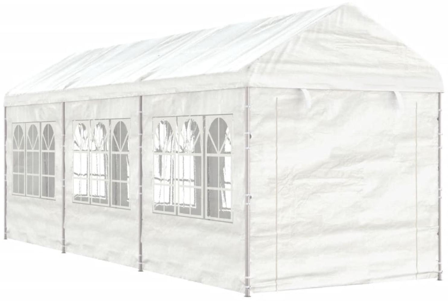 vidaXL Pavillon mit Dach Weiß 6,69x2,28x2,69 m Polyethylen 3155479 Bild 1