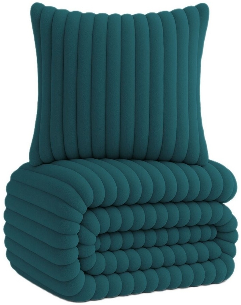 One Home Bettwäsche Winter Cashmere Touch Cord Optik, Fleece, 2 teilig, kuschelig flauschig warmes weiches Flanell Teddy Plüsch Bild 1