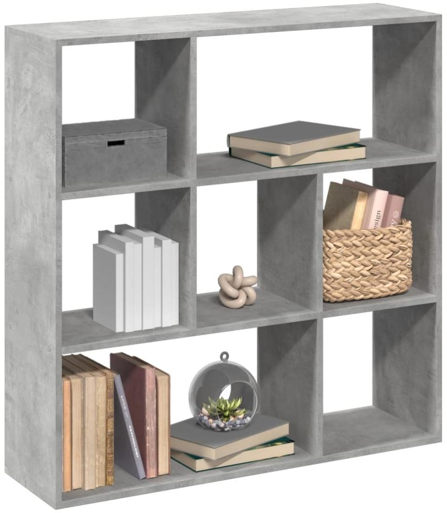 vidaXL Raumteiler-Bücherregal Betongrau 102x29x103,5 cm Holzwerkstoff 858051 Bild 1