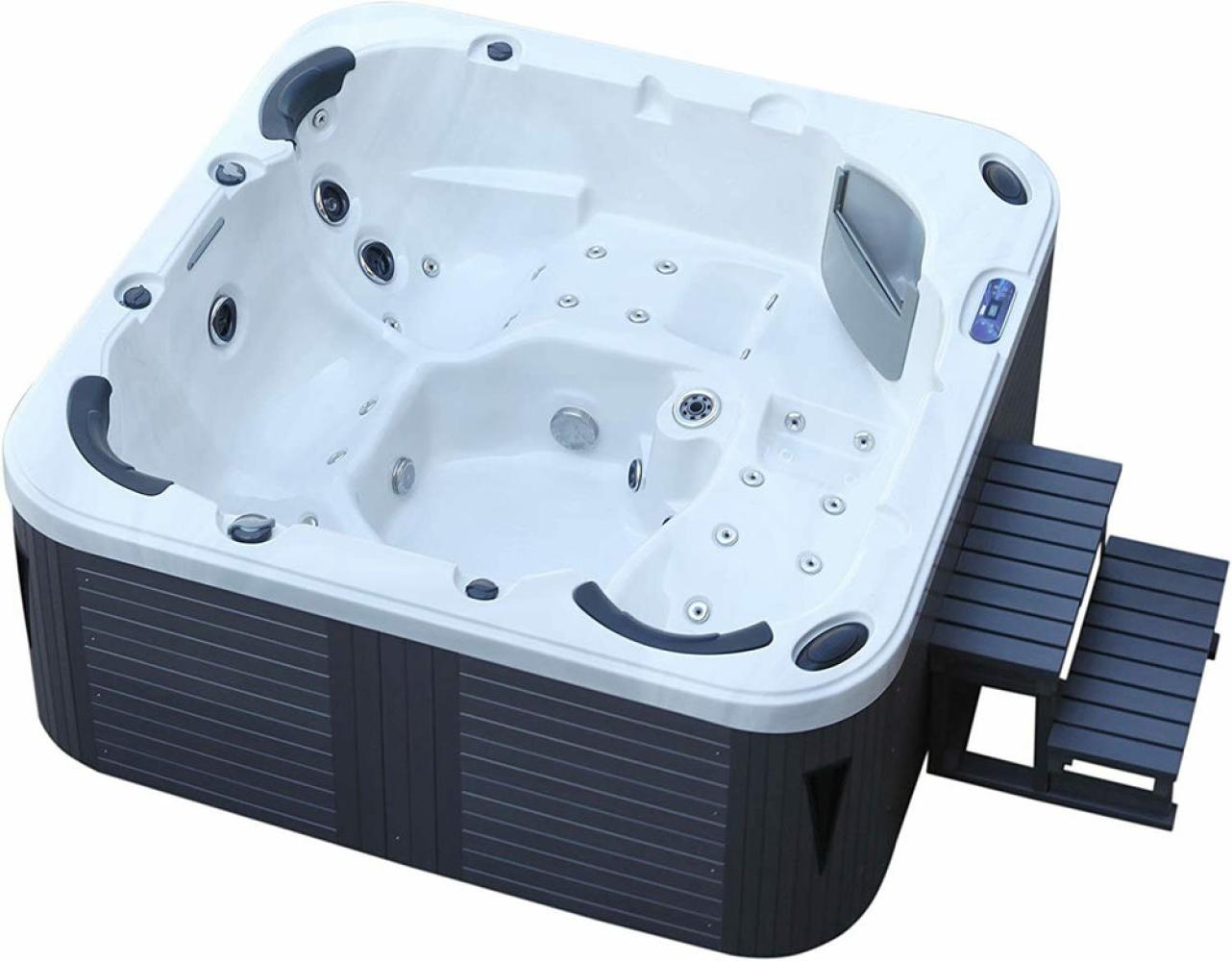 XXL Luxus SPA LED Whirlpool SET 215x215 Farblicht Outdoor Indoor Pool 5 Pers. gw Bild 1