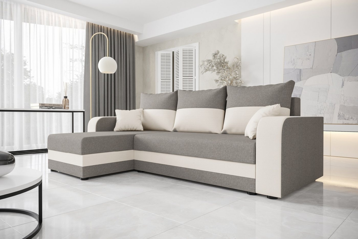 ALTDECOR Ecksofa HEWLI-BIS, Couch mit Schlaffunktion, Wohnzimmer - Wohnlandschaft Bild 1