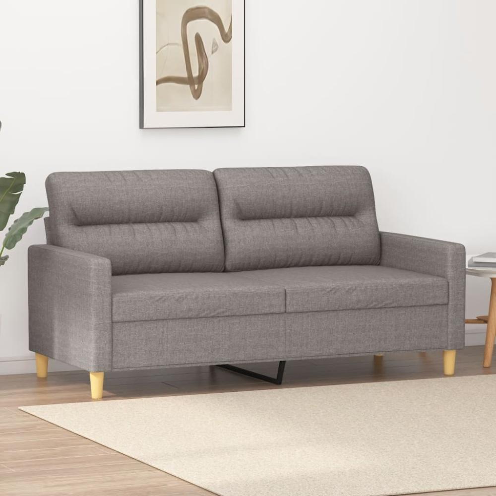 vidaXL 2-Sitzer-Sofa Taupe 140 cm Stoff 359242 Bild 1