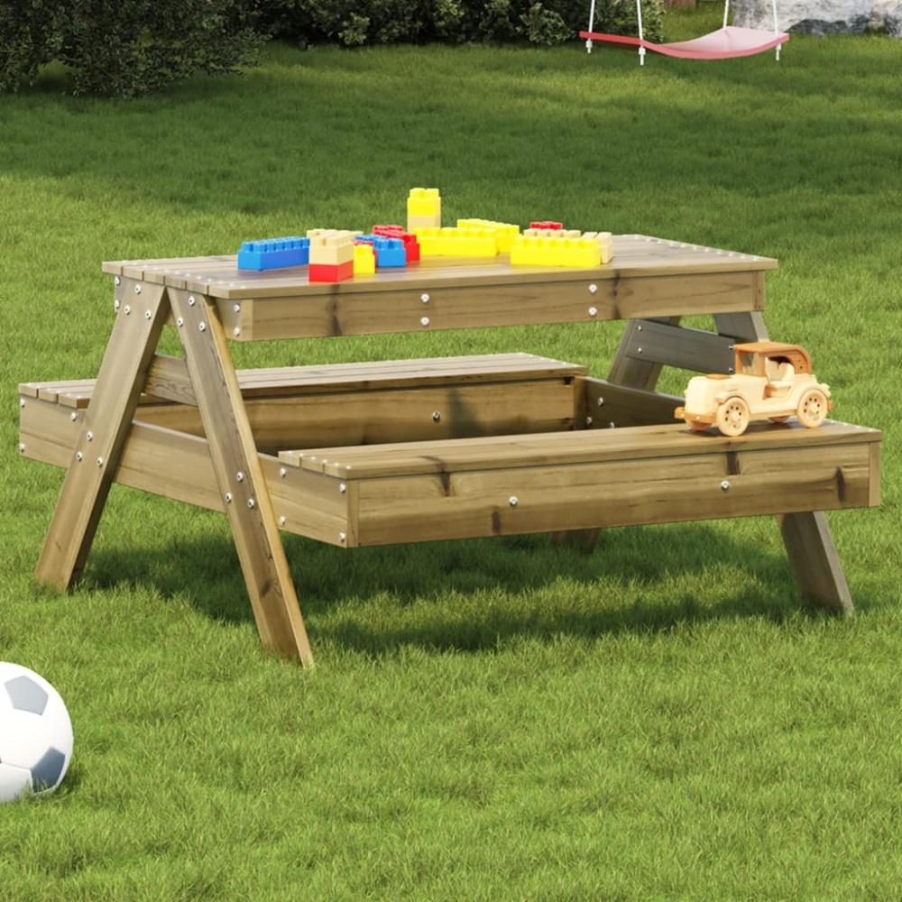 vidaXL Picknicktisch für Kinder 88x97x52 cm Imprägniertes Kiefernholz 832600 Bild 1