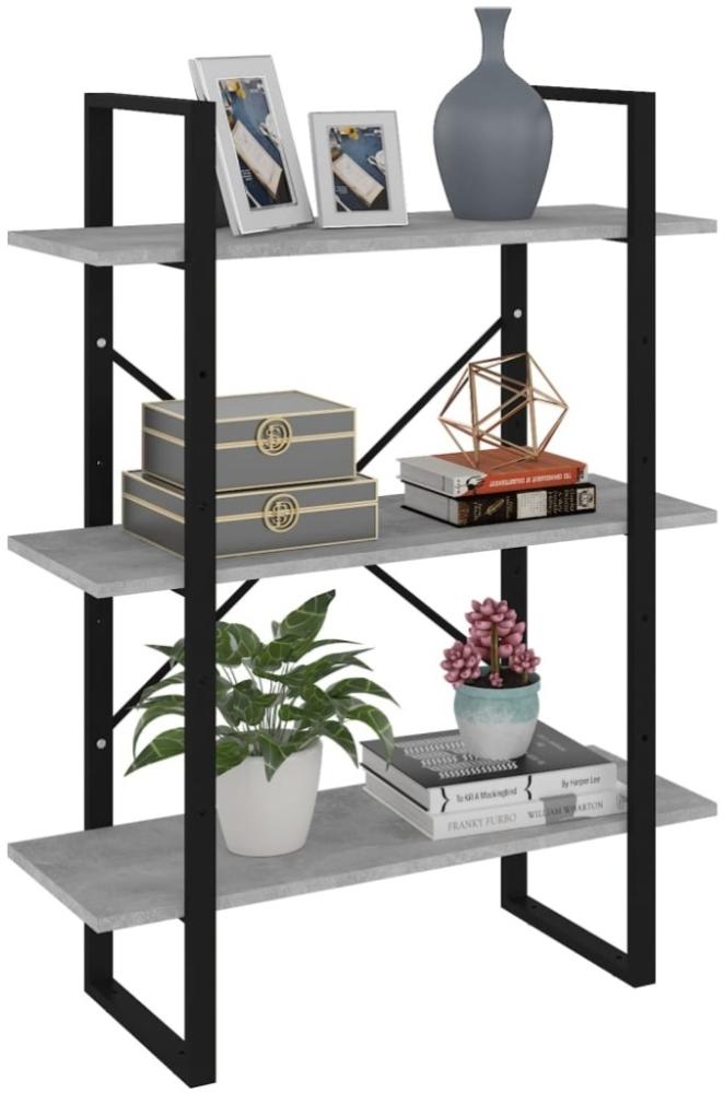 vidaXL Bücherregal Betongrau 80x30x105 cm Holzwerkstoff 806531 Bild 1