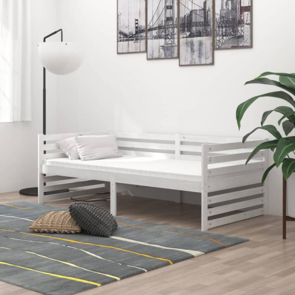 vidaXL Tagesbett Weiß Kiefer Massivholz 90x200 cm [806946] Bild 1