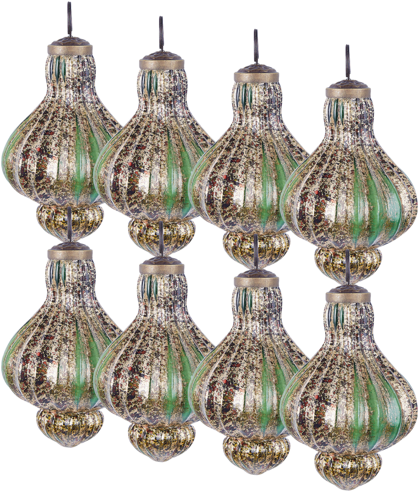 Weihnachtskugel 8er Set BRILLANT Glas Grün Bild 1