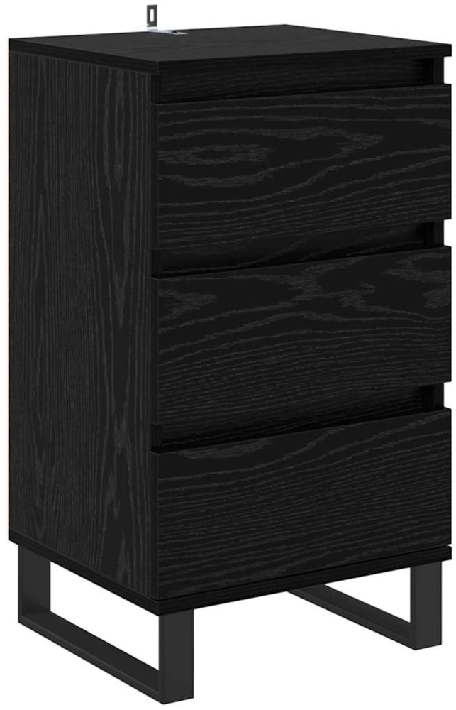 vidaXL Sideboard mit Schubladen Schwarz Eichen-Optik Holzwerkstoff 881716 Bild 1