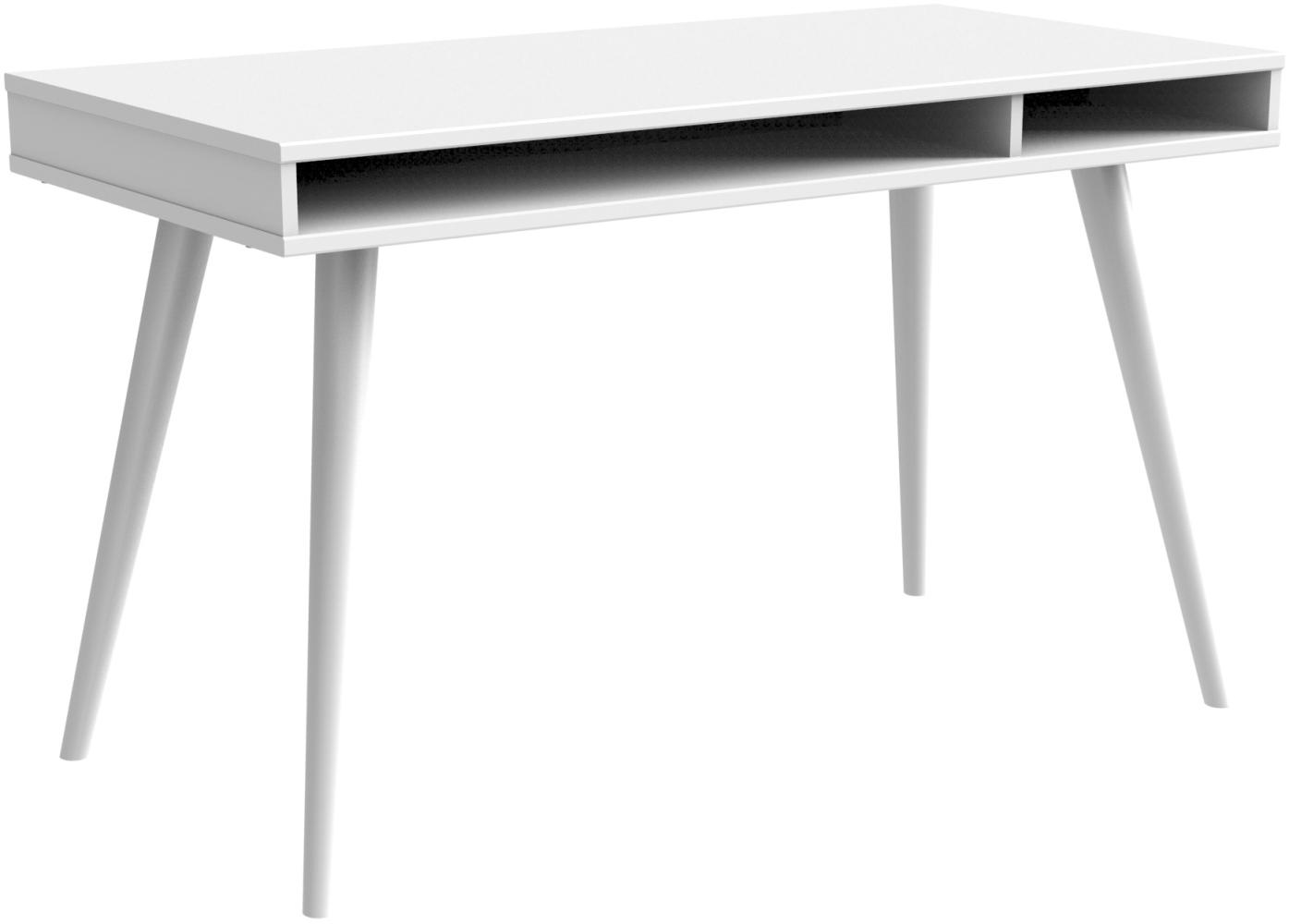 Schreibtisch >VICTOR< (BxHxT: 120x73x60 cm) in WEISS - 120x73x60cm (BxHxT) Bild 1