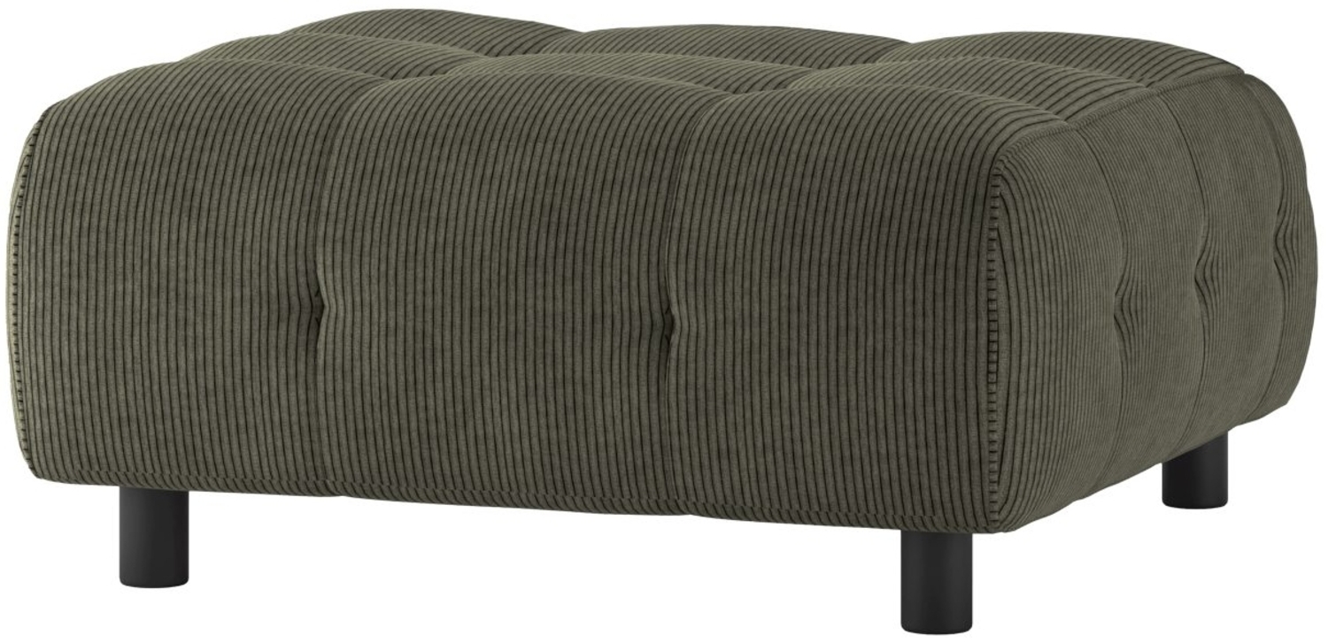 Hocker Louis aus Rippstoff, Grün Bild 1