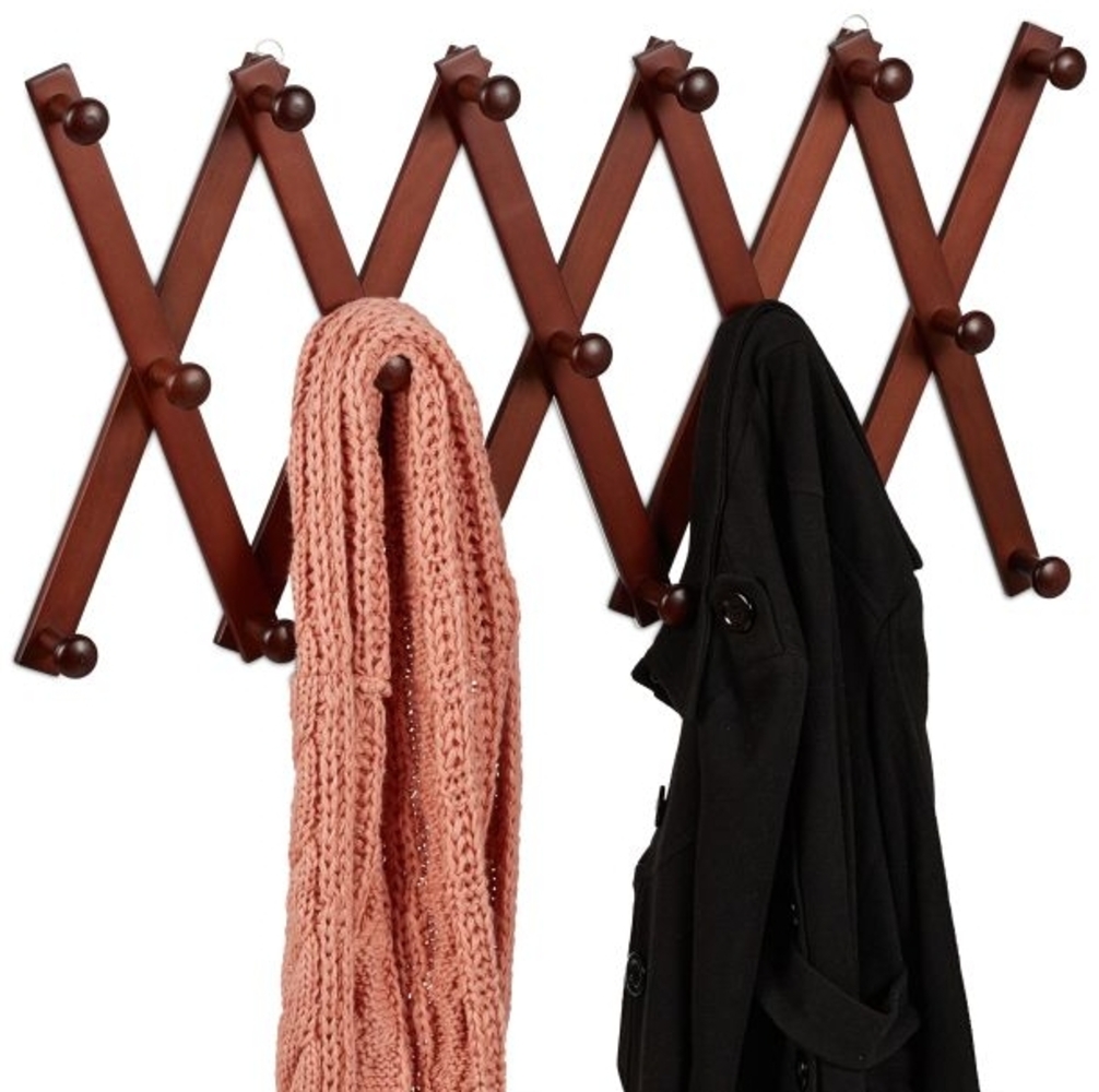 Ausziehbare Wandgarderobe aus Holz 10047403 Bild 1