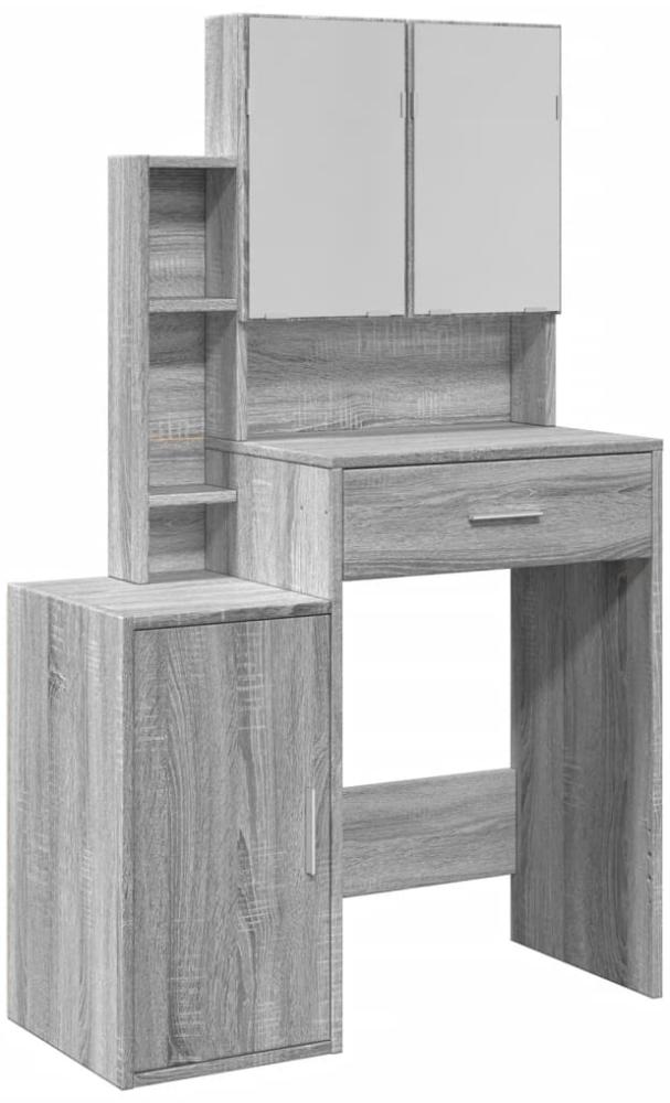vidaXL Schminktisch mit Schrank Grau Sonoma-Eiche 80x35x132 cm 848239 Bild 1
