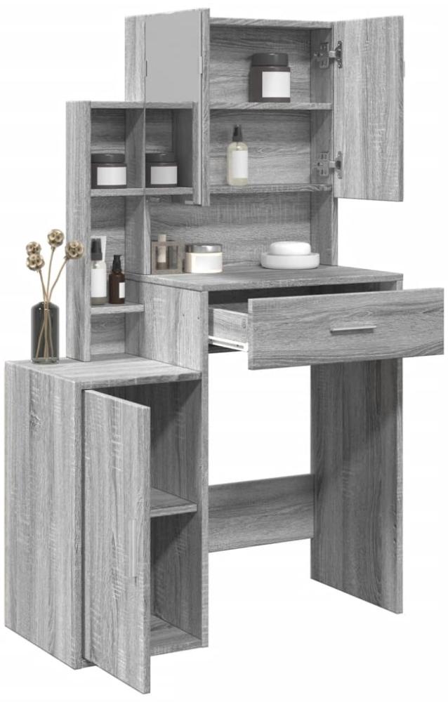 vidaXL Schminktisch mit Schrank Grau Sonoma-Eiche 80x35x132 cm 848239 Bild 1