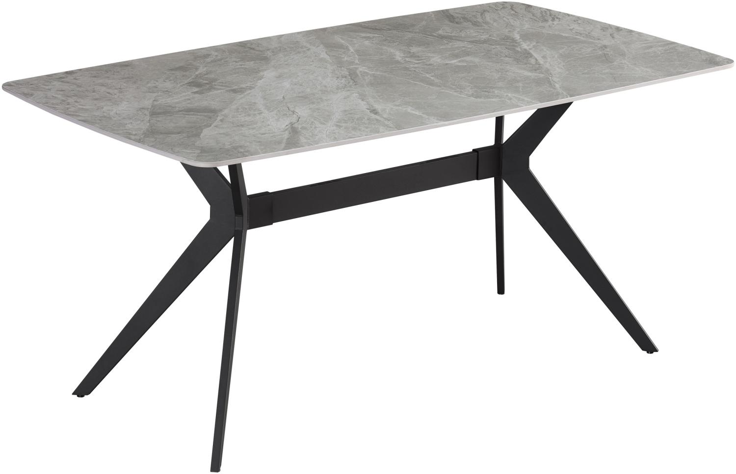 Esstisch Keramik grau 160x90 X-Gestell FLORENZ 137095062 Bild 1