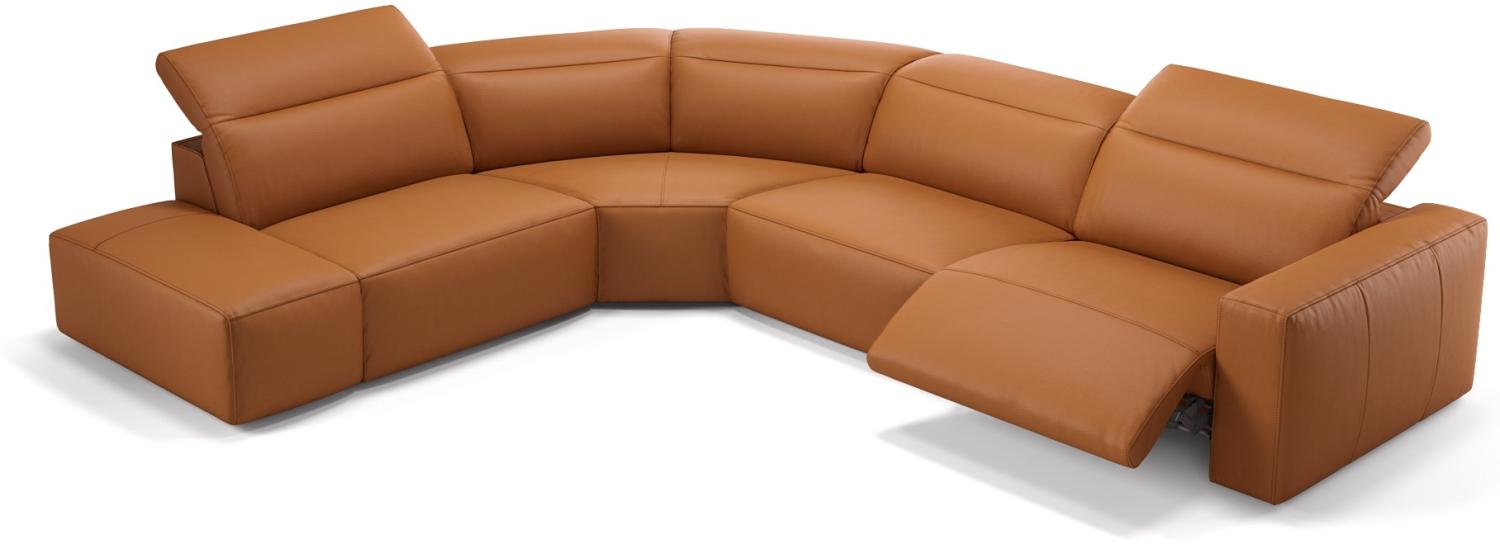 Sofanella Sofalandschaft LENOLA Ledercouch Echtleder Big Sofa in Cognac XL: 332 Breite x 109 Tiefe Bild 1