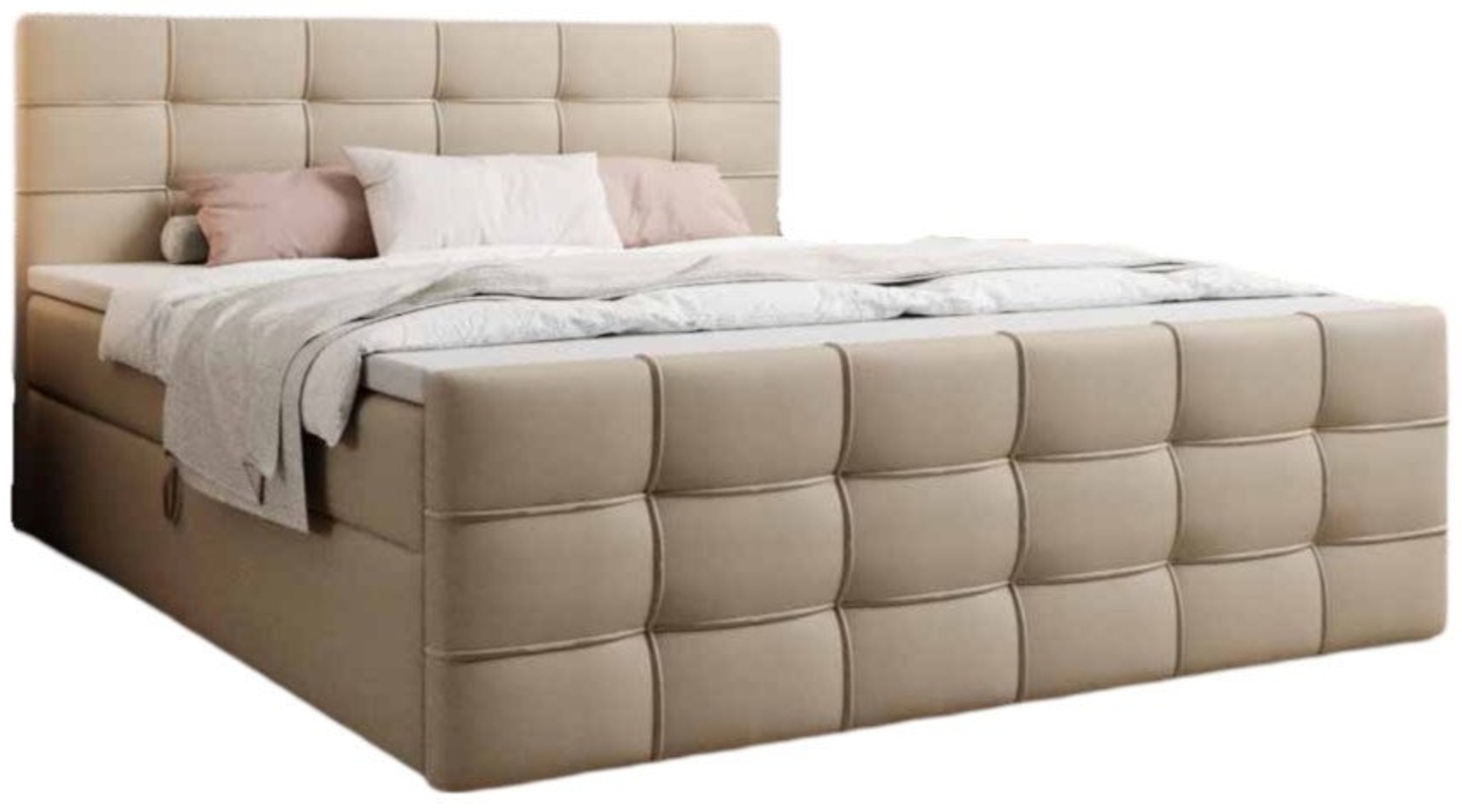 Luxusbetten24 Boxspringbett Luxor Kunstleder, mit Stauraum Bild 1