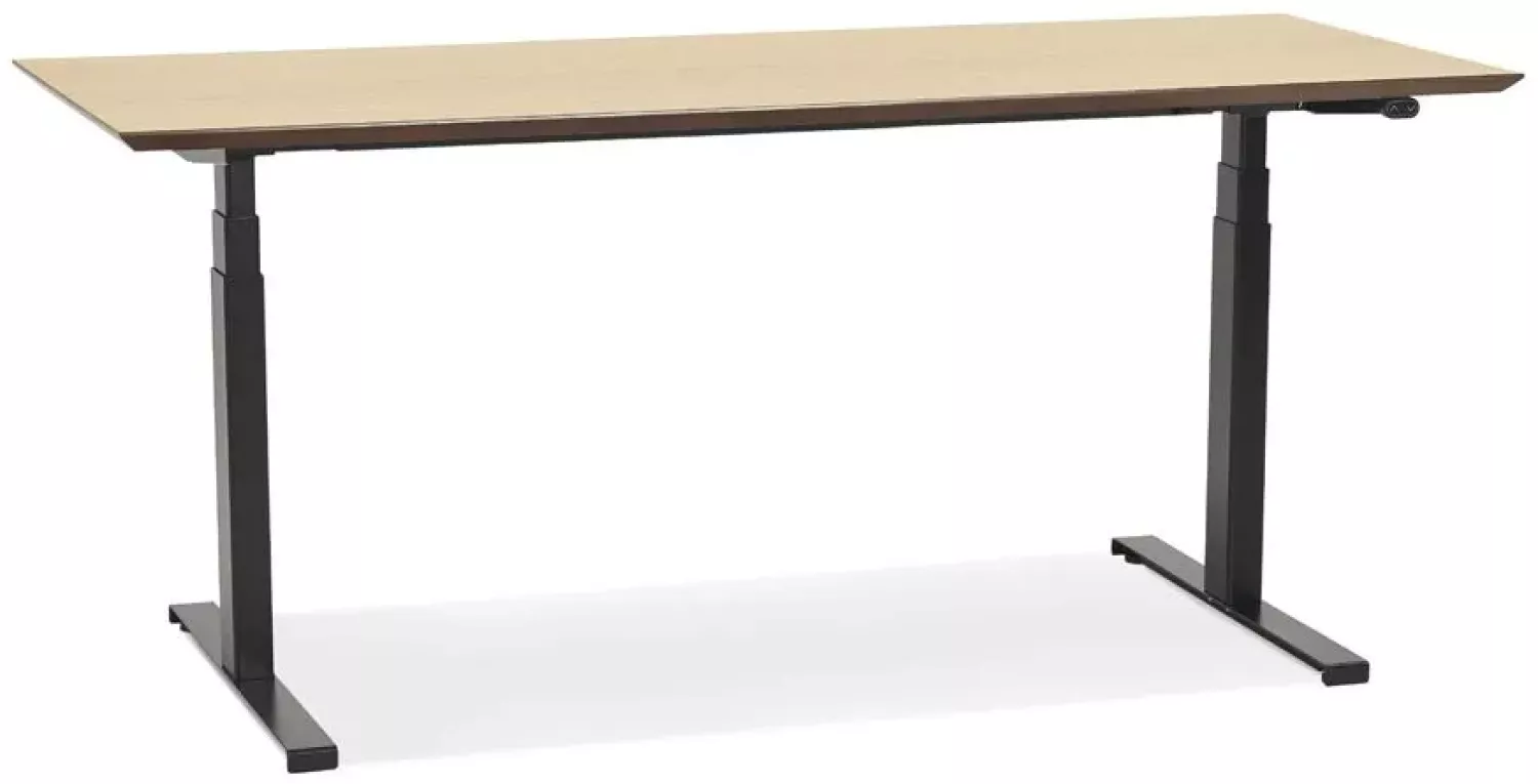 Kokoon Design Schreibtisch Sidebu Holz Natur und Schwarz 180 cm Bild 1