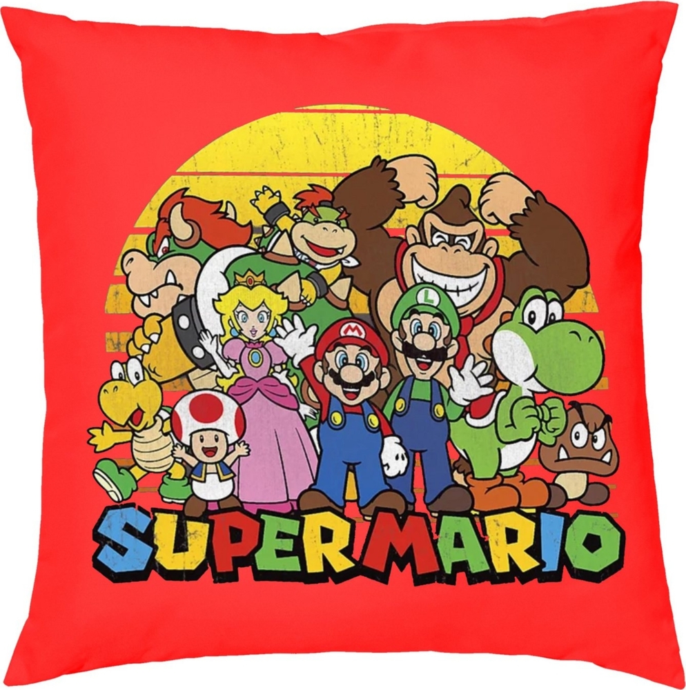 Blondie & Brownie Dekokissen Super Mario Yoshi Luigi Retro Konsole Gamer Kissen mit füllung Bild 1