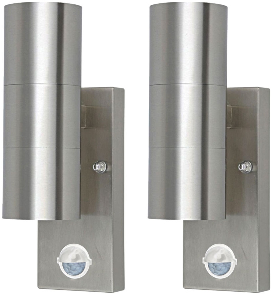 2er Set Wandleuchten mit Bewegungsmelder für den Außenbereich Bild 1