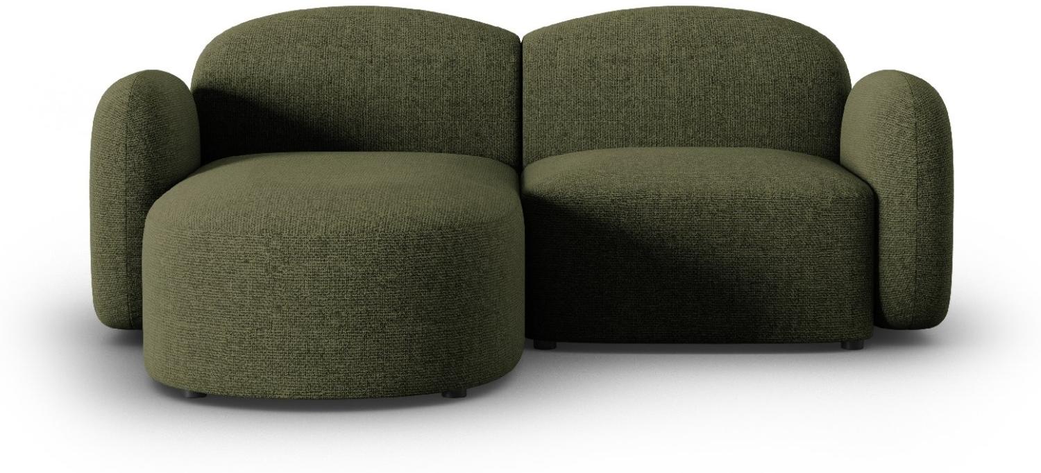 Micadoni Ecksofa Blair 3-Sitzer Links Chenille Grün Melange Bild 1