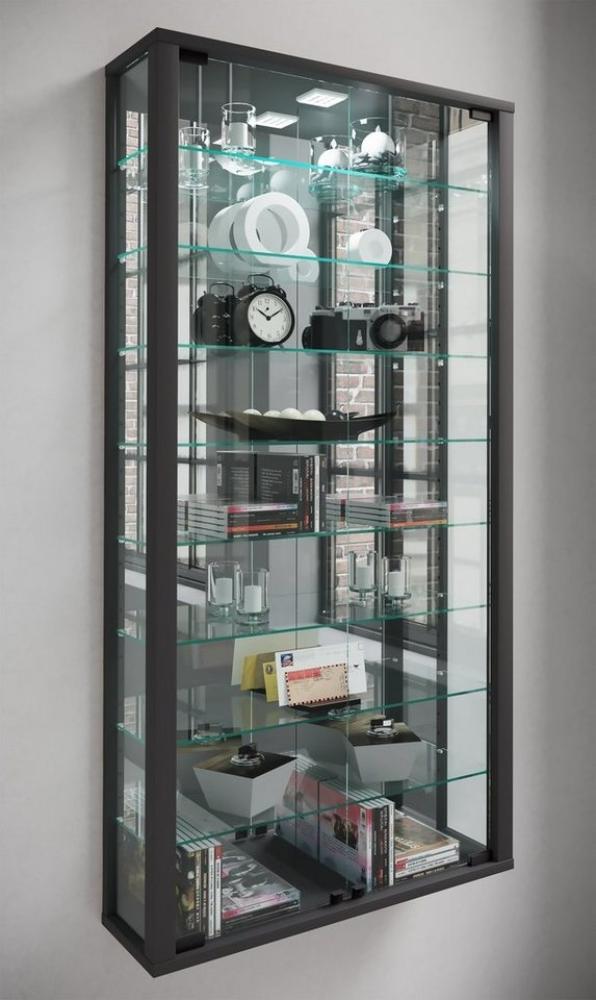 VCM Hängevitrine Wandvitrine Glasvitrine Vitrosa Maxi Spiegel (1-St) Bild 1