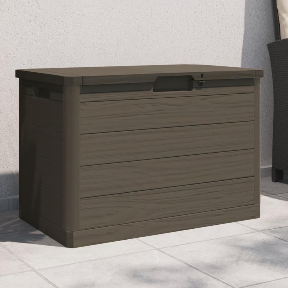 vidaXL Outdoor-Kissenbox Braun 77,5x44,5x53 cm Polypropylen 366604 Bild 1