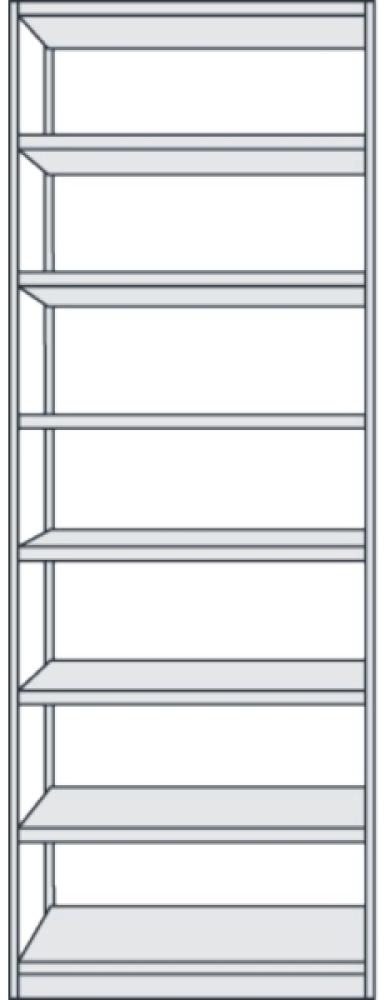 Kerkmann Büroregal Progress 500 Grundregal BxTxH 96x60x260cm 8 Böden l Bild 1