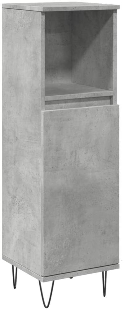 Badschrank Betongrau 30 x 30 x 100 cm Holzwerkstoff Bild 1