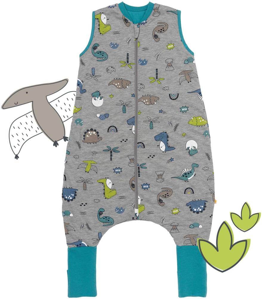 schlummersack Baby Schlafsack mit Füßen Sommer 1 Tog 70 cm dünn Dino | Schlafsack mit Beinen und verlängerten Bündchen für eine Körpergröße von 70-80cm | Schlafsack Baby Sommer Frühling Bild 1