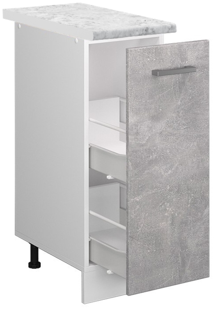 Vicco Apothekerschrank Beton 30 cm , AP Marmor, R-Line Bild 1
