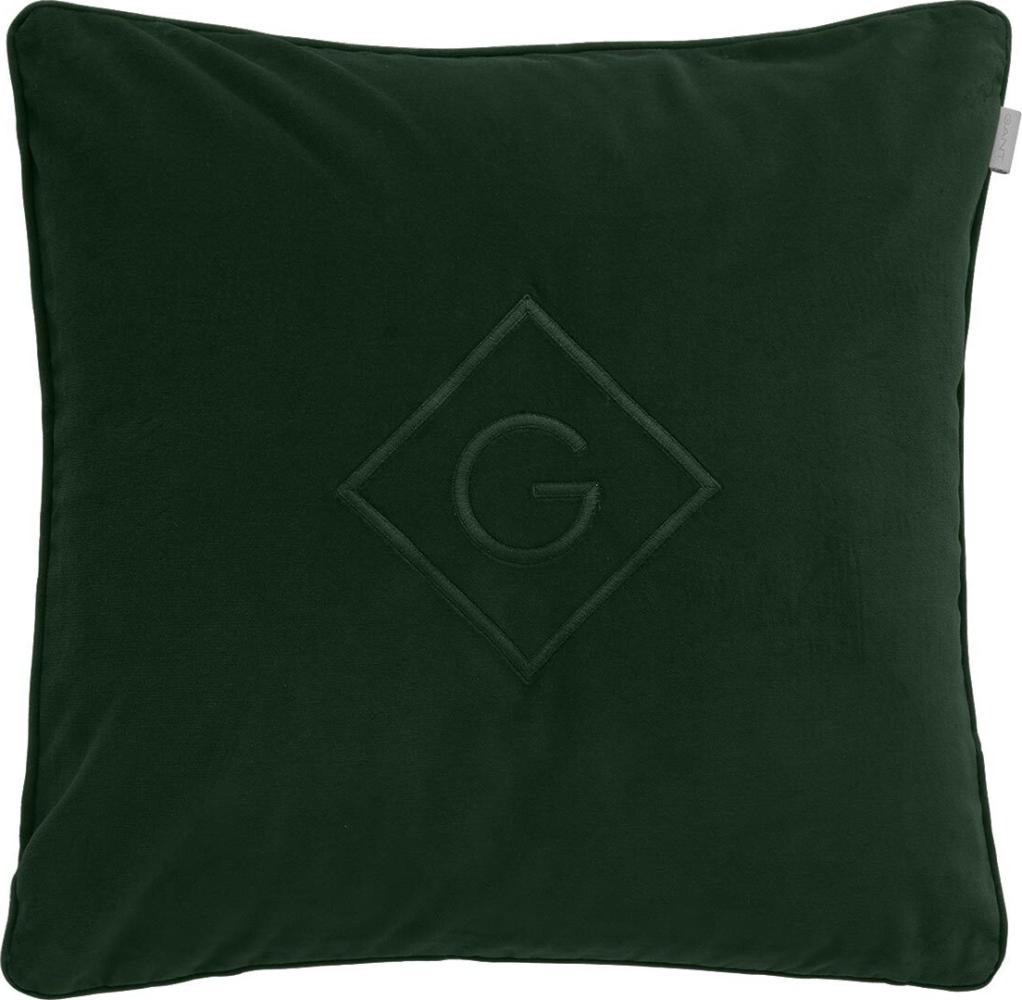 Gant Home Kissenhülle Velvet G Cushion Samt Storm Green (50x50cm) 853080301-363 Bild 1