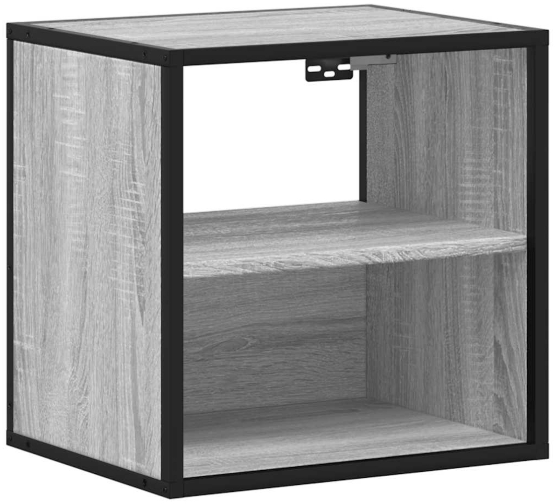 vidaXL Wand-Nachttisch Grau Sonoma 40x31x39,5 cm 848750 Bild 1