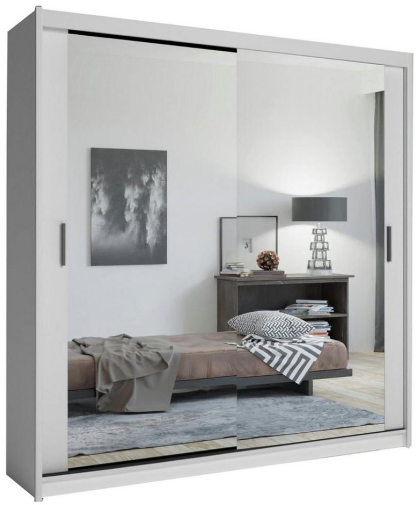 MOEBLO Kleiderschrank LUXI (Schwebetürenschrank 2,3-türig Schrank Garderobe Schiebtüren Schlafzimmer) (BxHxT):203/250x216x62cm Bild 1