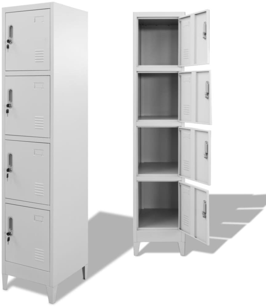 vidaXL Schließfachschrank mit 4 Fächern 38x45x180 cm 244475 Bild 1